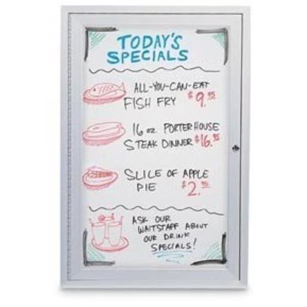 Double Indoor Magnetic Wet/Dry Erase Boa, United Visual Products, Mfr#: UV861-BRONZE-WHTPORC